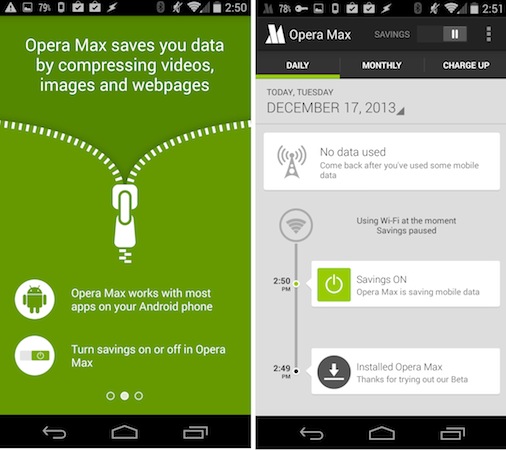 Met Opera Max regel je het dataverbruik van apps op je smartphone. Hierdoor kun je fors besparen op je bundel.