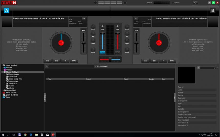 De interface van VirtualDJ 8 biedt ontzettend veel mogelijkheden voor het mixen van muziek.