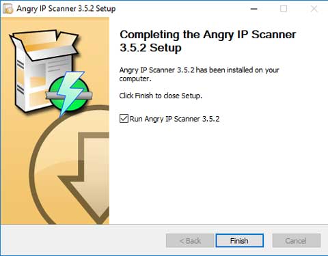 De installatie van Angry IP Scanner is eenvoudig.