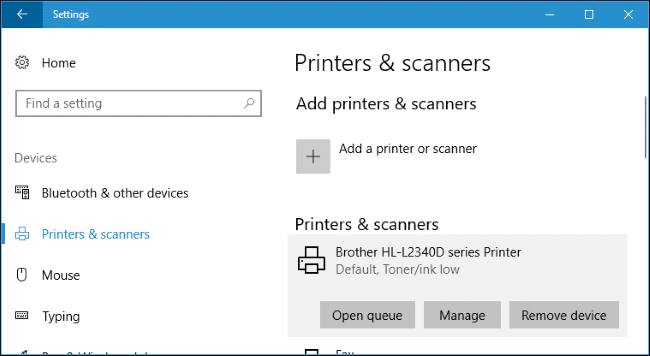 De printer spooler van Windows 10.